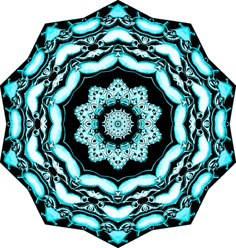 Diseño floral azul