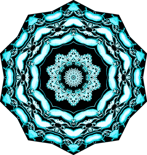 Blue flowery design