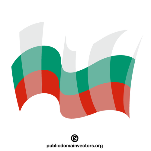 Bulgaria state flag waving