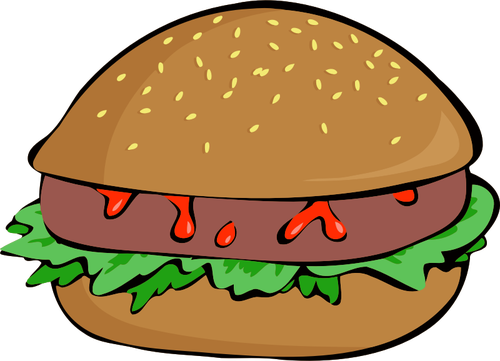 Hamburger z sałatką