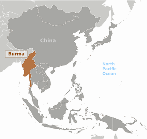 Imagen de ubicación de Birmania
