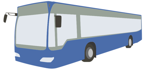Blue bus vector art