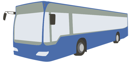 Blue bus vector art