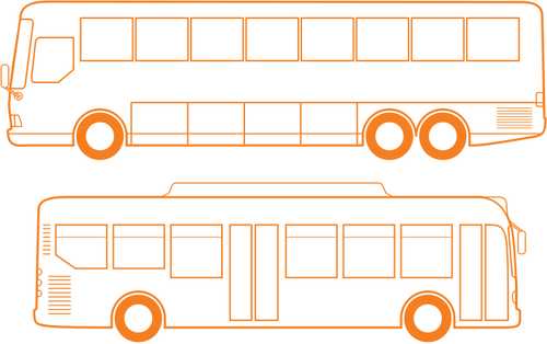 Arte ciudad bus vector clip