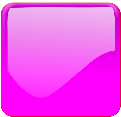 Lesklý světle růžové čtvercové ozdobné tlačítko Vektorová grafika