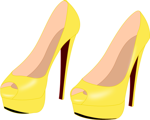 पीला stilettos