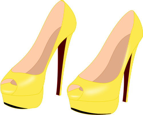 Sarı stilettos