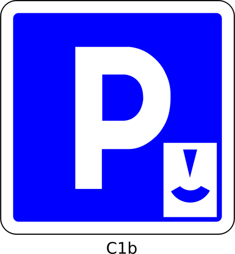 Vektorový obrázek parkovací disk oblast modré dopravní značka
