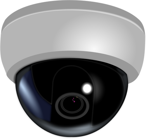 CCTV dome camera vector illustration