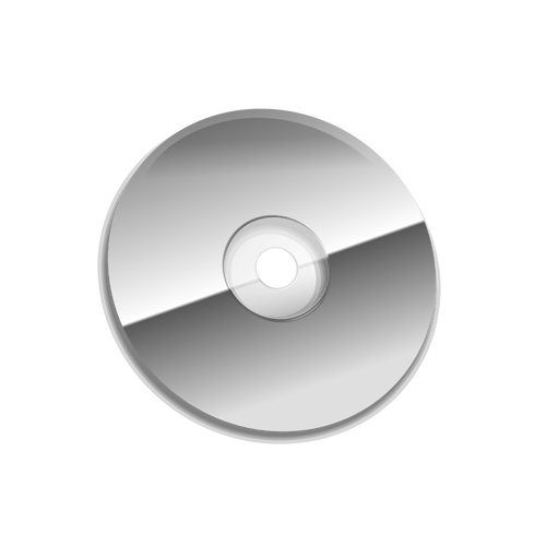 Vector clip art of  grayscale compact disc