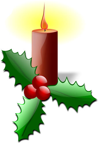 Christmas candle vector graphics