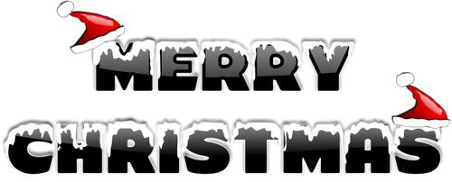 Merry Crăciun textului vectorial