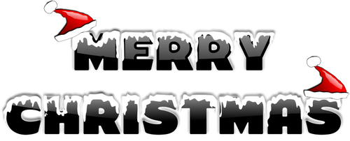 Merry Christmas text vector