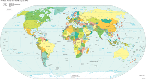 Political map of the world