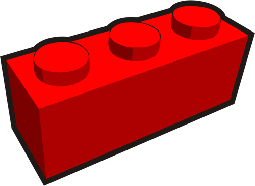 1 x 3 copil caramida elementul roşu vectorul miniaturi