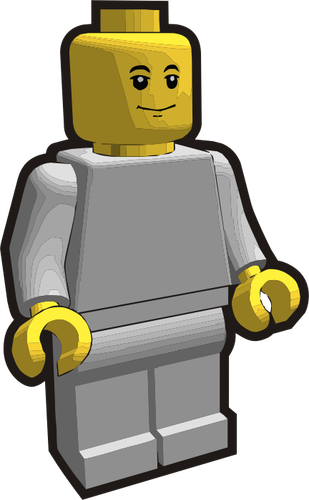 Lego minifigure vektor klip seni