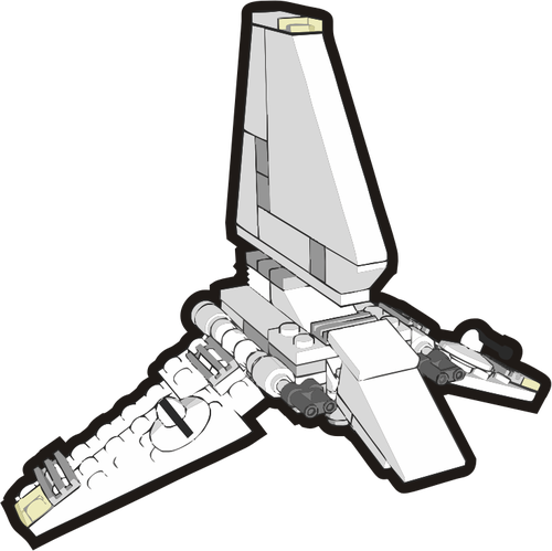 Vector image of plastic playing shuttle