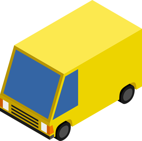 Keltainen pakettiauto