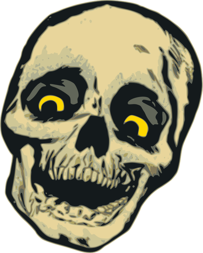 Vector drawing of cackling skull