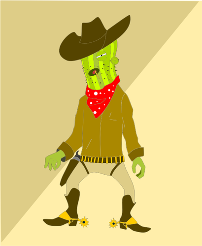 Cactus hombre vectoriales imágenes prediseñadas