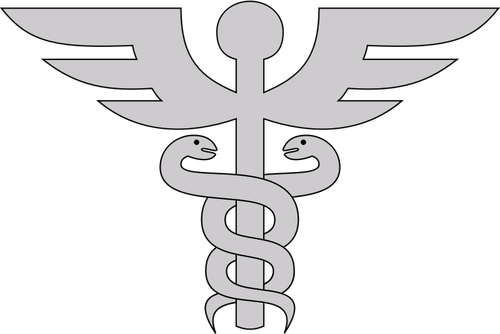 Símbolo de medicina gris