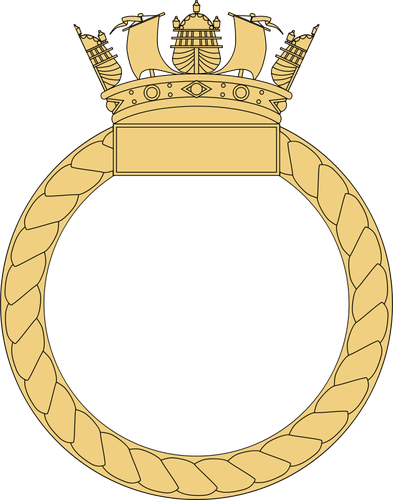 Navă Marinei insigna vector imagine