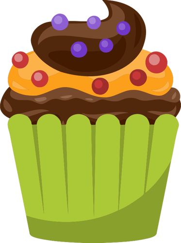 Fruktig cupcake