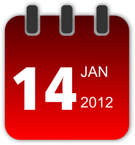 Vector clip art of red daily calendar sign