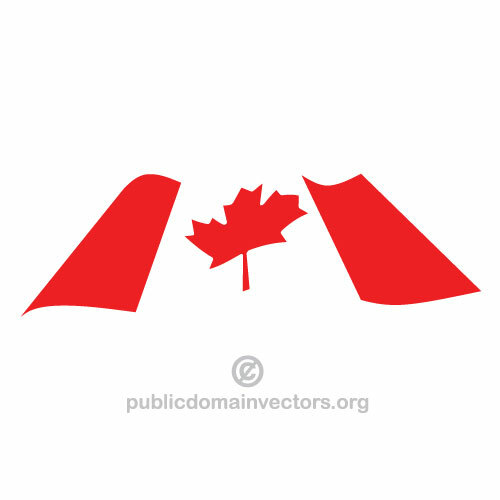 Wellenförmige Vektor Flagge Kanadas