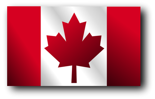 Ilustração do vetor bandeira canadense