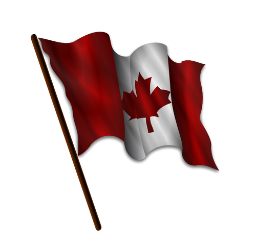 Flutura steagul Canadian vector imagine