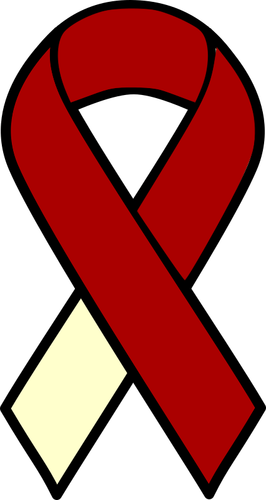 Red ribbon for cancer awareness