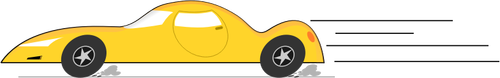 Vector images clipart de voiture cartoon jaune