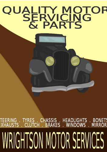 Винтажный автомобиль плакат векторное изображение