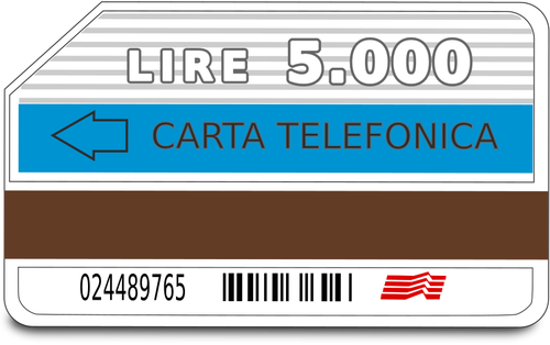 Cartão de telefone italiano