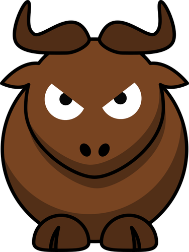 An angry bull