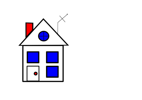 Huis met antenne