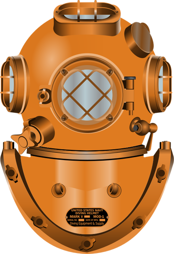 Diving helmet vector drawing