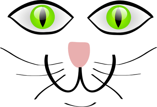 Vektor-ClipArt Katze mit grünen Augen