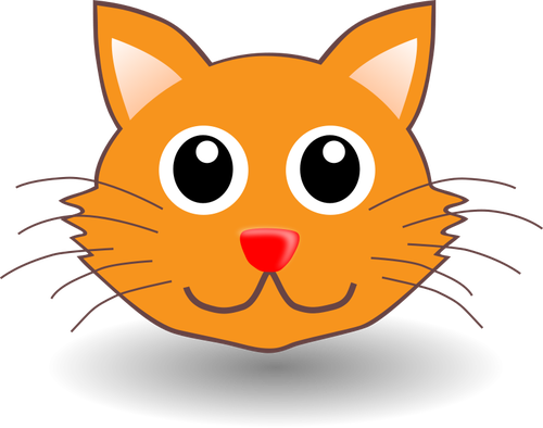 Funny cat head vector illustration