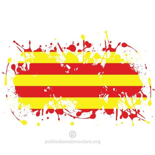 Окрашенные флаг Каталонии