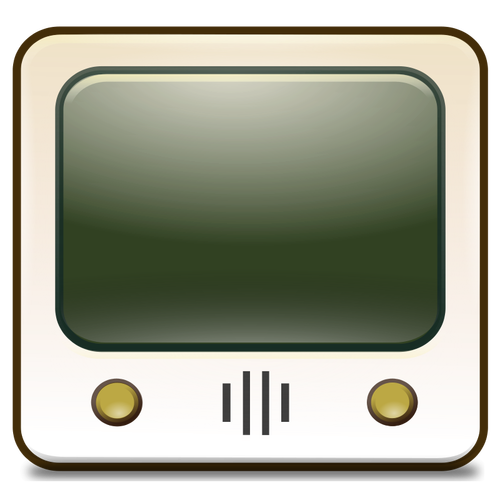 Vector ilustración de televisor viejo CRT