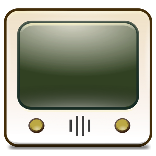 Vector ilustración de televisor viejo CRT