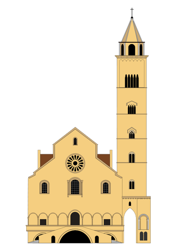 Trani cathedral vector image