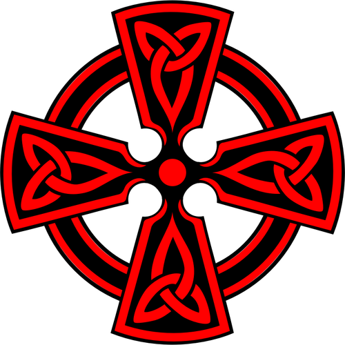 Decorated Celtic cross illustration