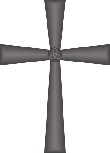 Vektor Klipart šedé keltský kříž