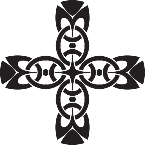 Černý kříž vektorový obrázek