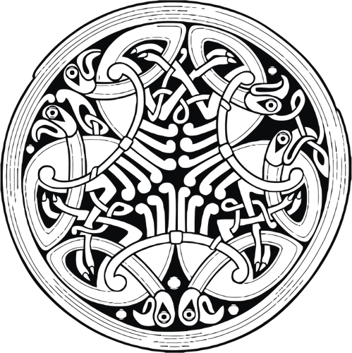 Desenho Ornamental Celtic vetorial de círculo