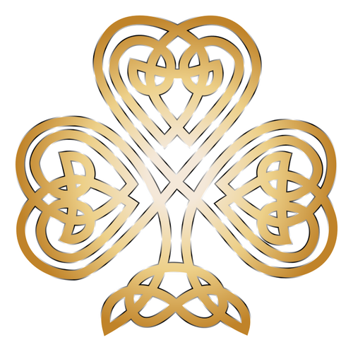 Vector illustration of modification of the Celtic shamrock