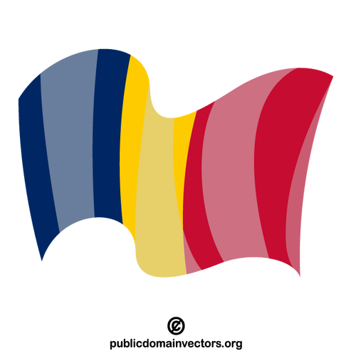 Nationalflagge des Tschad weht